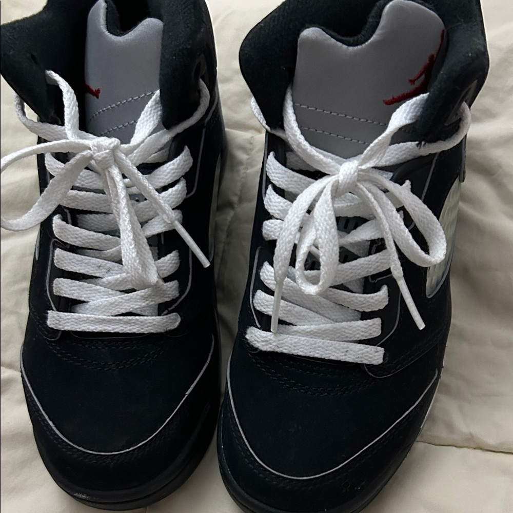 Jordan Black and Gray Kids Sneakers